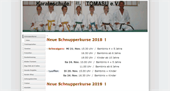 Desktop Screenshot of karateschule-tomasu.de