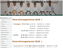 Tablet Screenshot of karateschule-tomasu.de